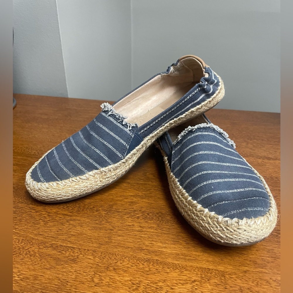 Sperry Women's Striped Espadrille Flats Women’s Size 8 With Box